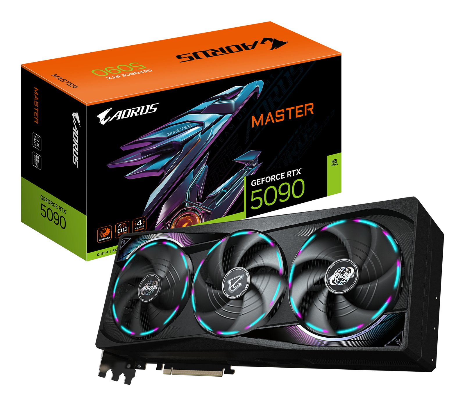 Gigabyte Technology AORUS GeForce RTX 5090 MASTER 32G Graphics Card - 32GB GDDR7, 512bit, PCI-E GV-N5090AORUS M-32GD
