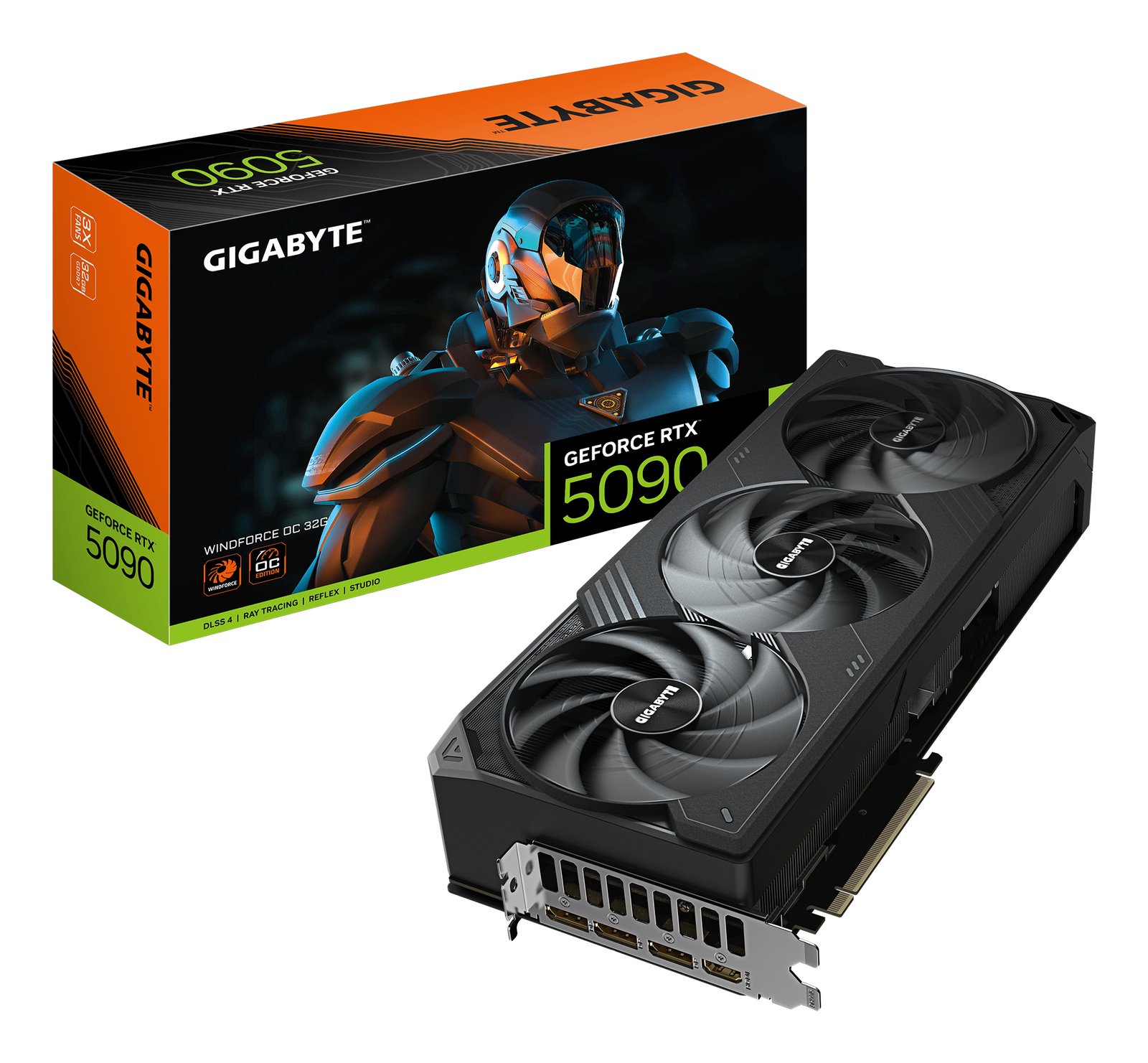 Gigabyte Technology GeForce RTX 5090 WINDFORCE OC 32G Graphics Card GV-N5090WF3OC-32GD
