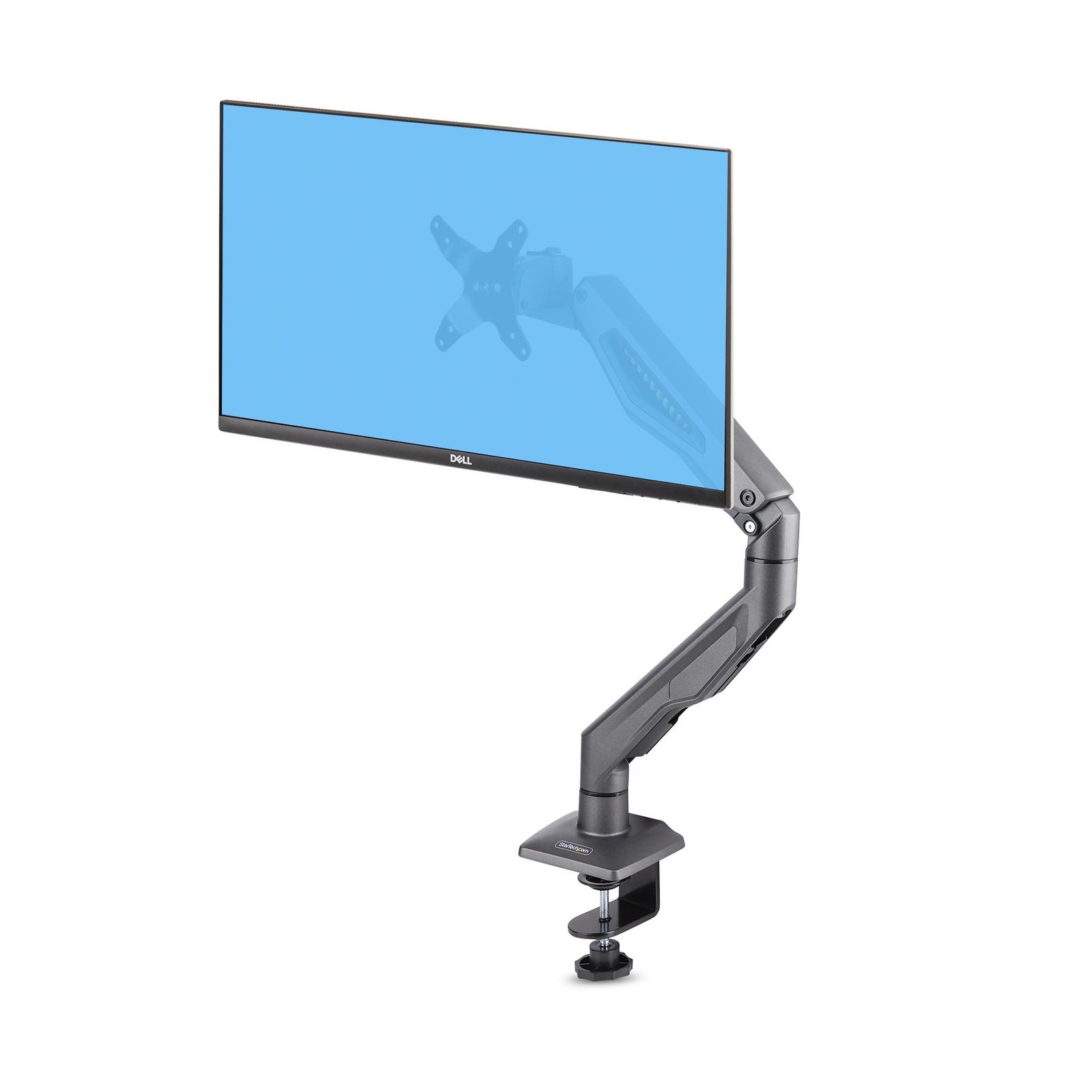 StarTech.com Desk Mount Monitor Arm, Up To 32" Display, Max 22lb/10kg, VESA 75x75/100x100, C-Clamp, H1M1AG2-MONITOR-ARM