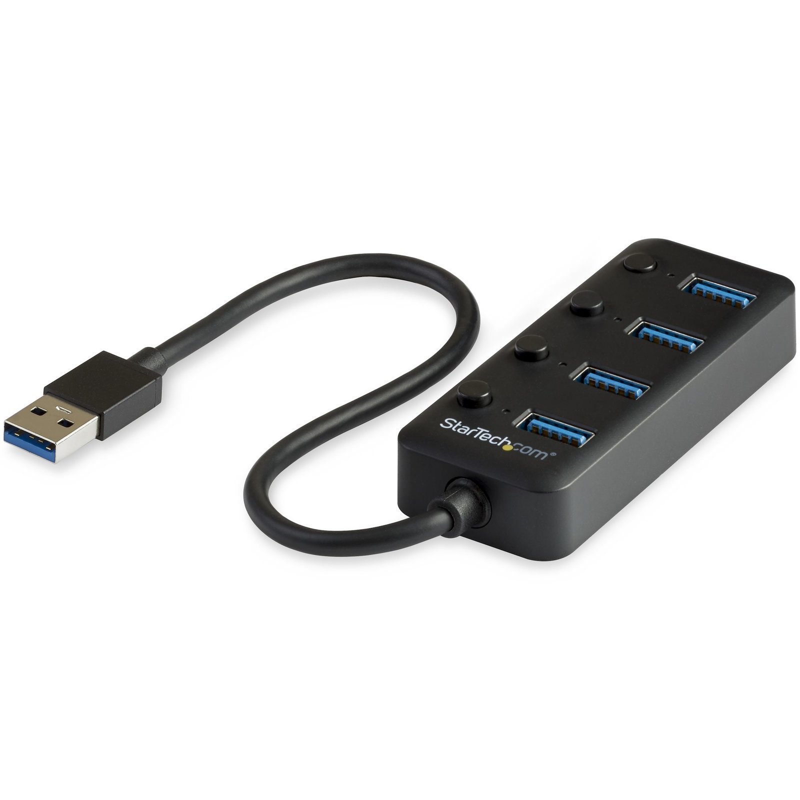 StarTech.com 4 Port Bus Powered USB Hub with Individual On/Off Switches, 3.0 (5Gbps) Expansion HB30A4AIB