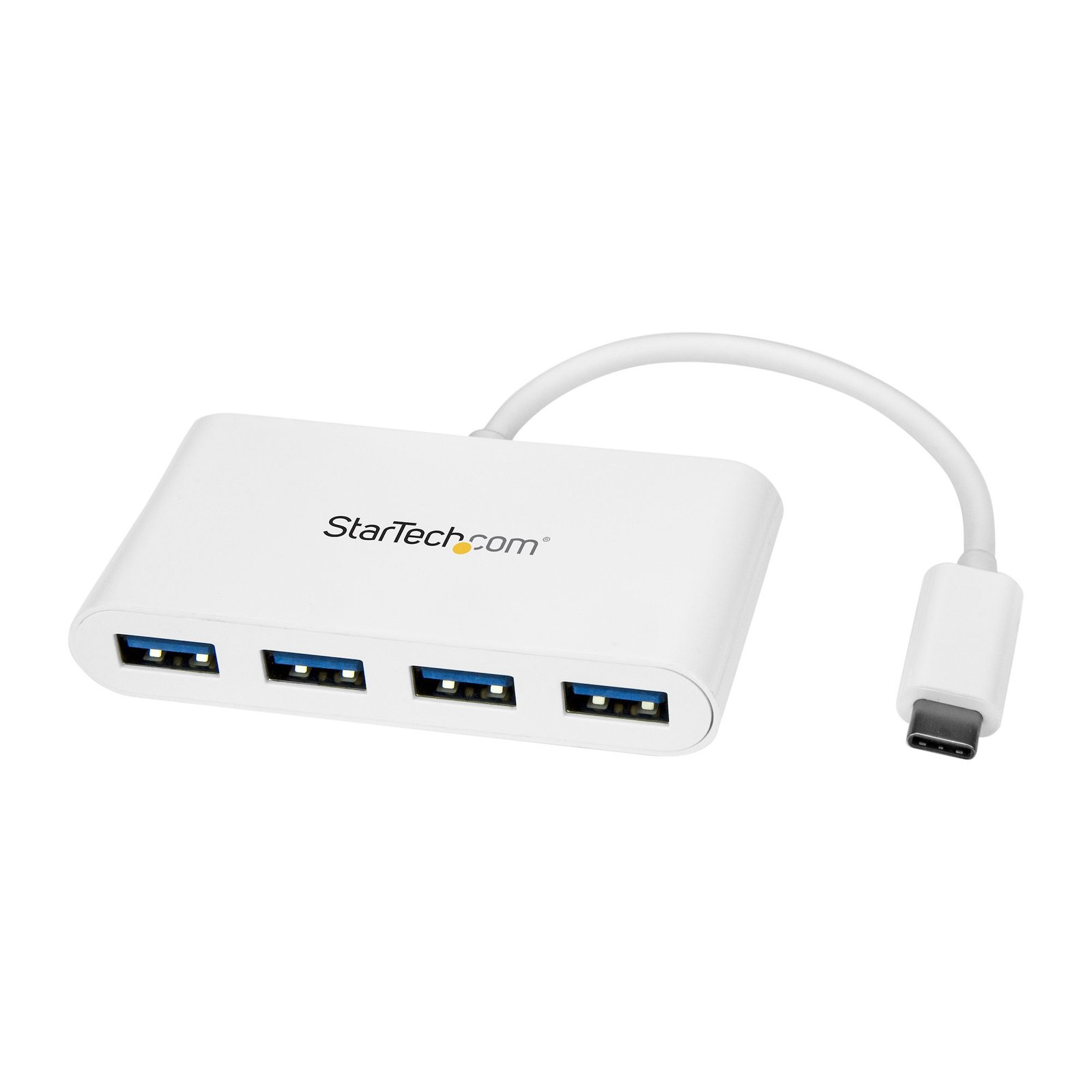StarTech.com 4 Port USB C Hub with 4x USB-A Ports 3.0 SuperSpeed 5Gbps) - Bus Powered - HB30C4ABW