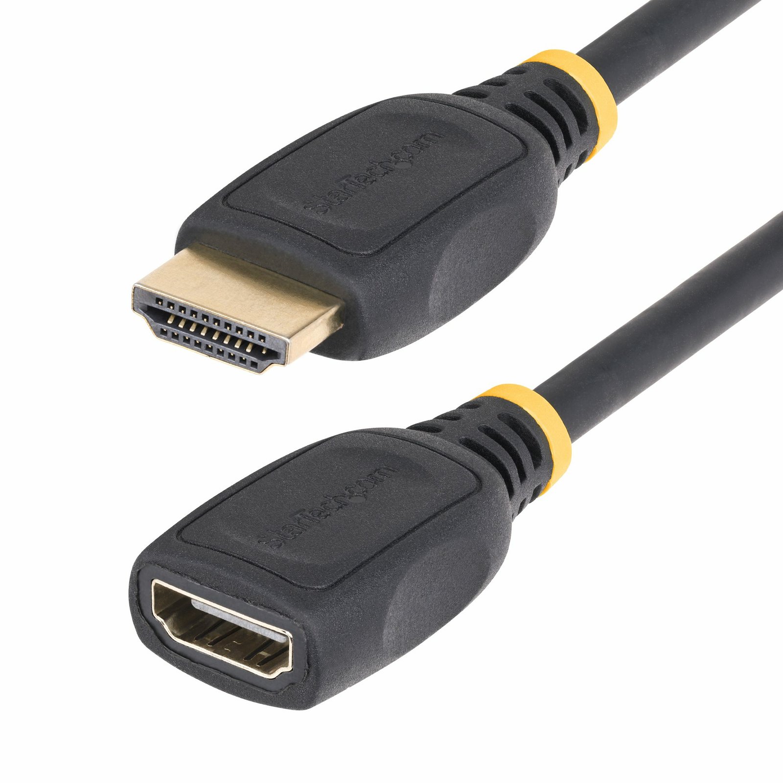 StarTech.com 3ft (1m) HDMI 2.0 Extension Cable, High Speed Port Saver 4K 60Hz, Male to Female HD2MF3FL