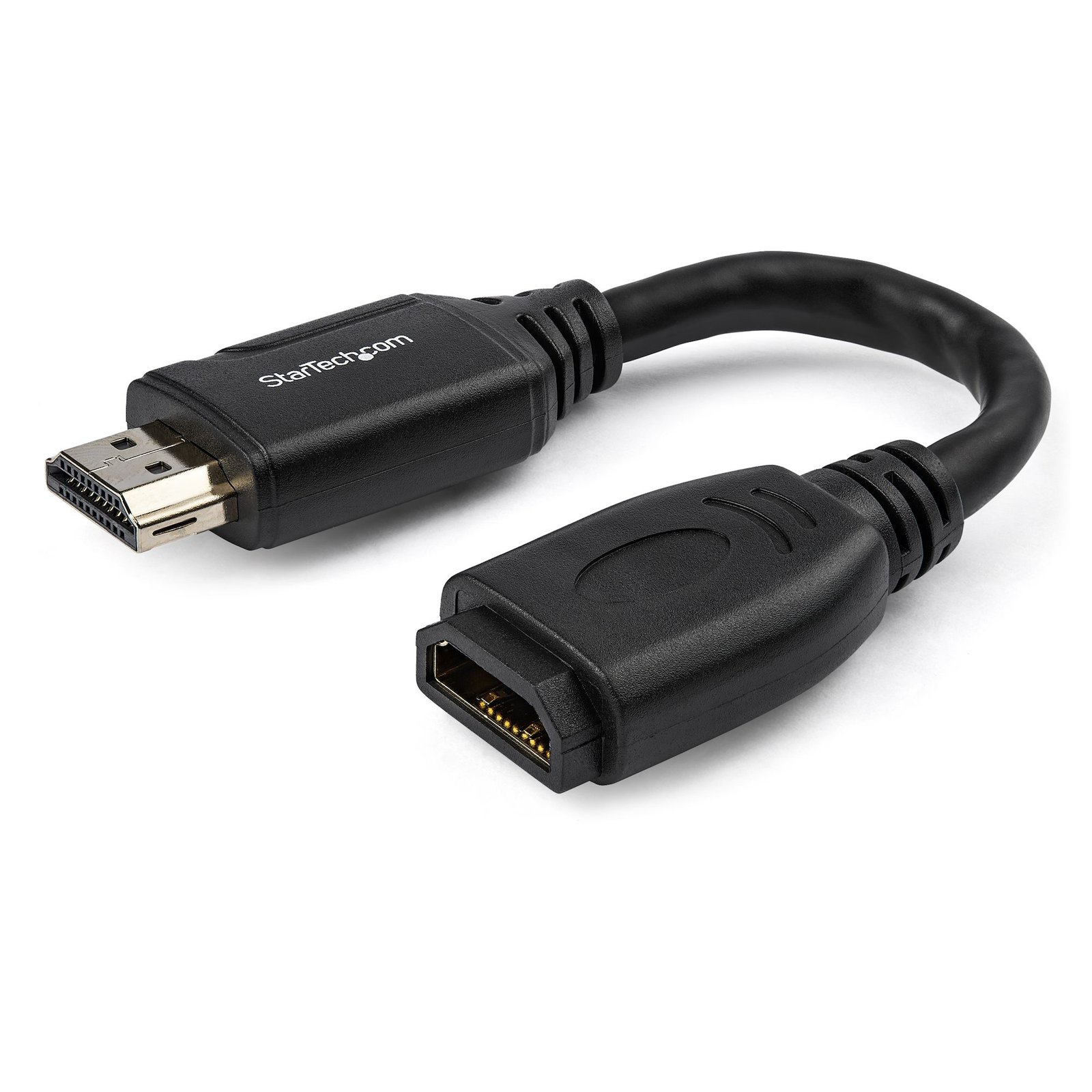 StarTech.com 6in (15cm) HDMI Port Saver Cable - 4K 60Hz High Speed 2.0 Extension with Ethernet - HD2MF6INL
