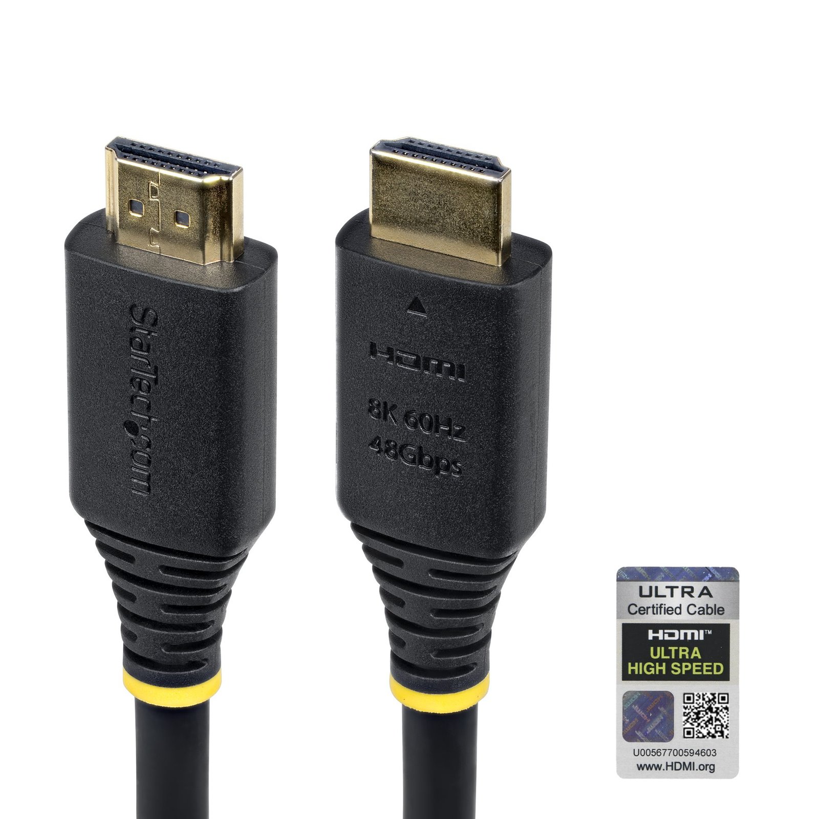 StarTech.com 15ft (4.6m) Certified Ultra High Speed HDMI Cable, 8K 60Hz/4K 120Hz, 2.1 with HDR10+ / HDMI21-CBL-8K60-15F
