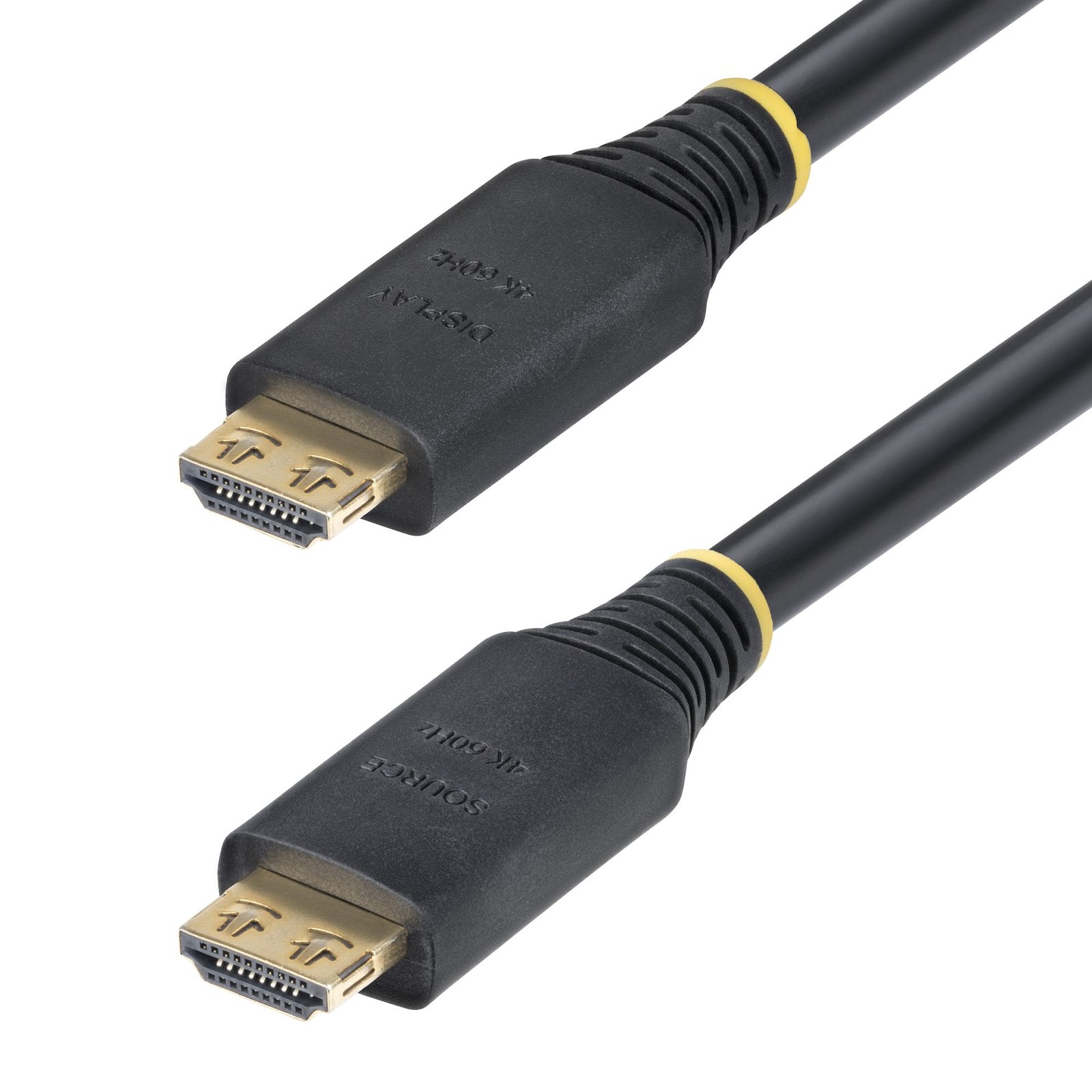 StarTech.com 15m (50ft) Active High Speed HDMI Cable with Gripping Connectors, 4K 60Hz/1440p 144Hz, HDMI2-CABLE-GRIP-15M