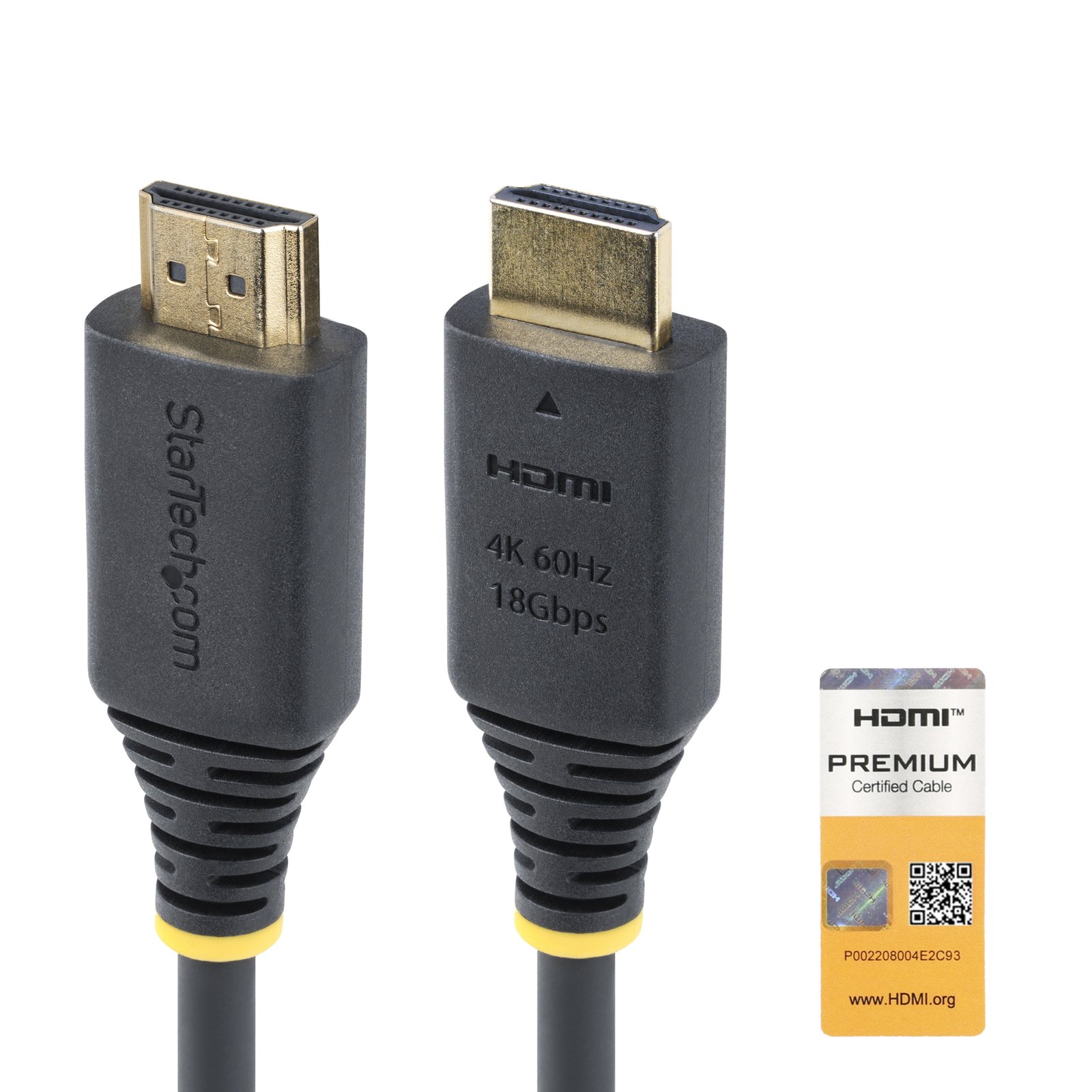 StarTech.com 30ft (9.1m) Active High Speed HDMI Cable, 4K 60Hz/1440p 144Hz, HDR10/HDCP 2.2/ARC, HDMI2-CABLE-4K60-30F