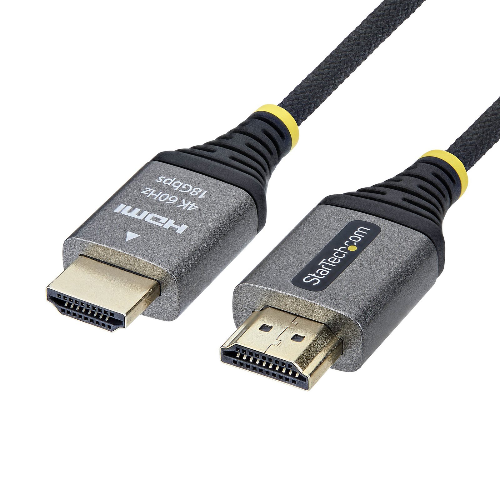 StarTech.com 50cm (1.6ft) Premium Certified High Speed HDMI Cable, Ultra Flexible 4K 60Hz/1440p HDMI2-FLEX-4K60-50C