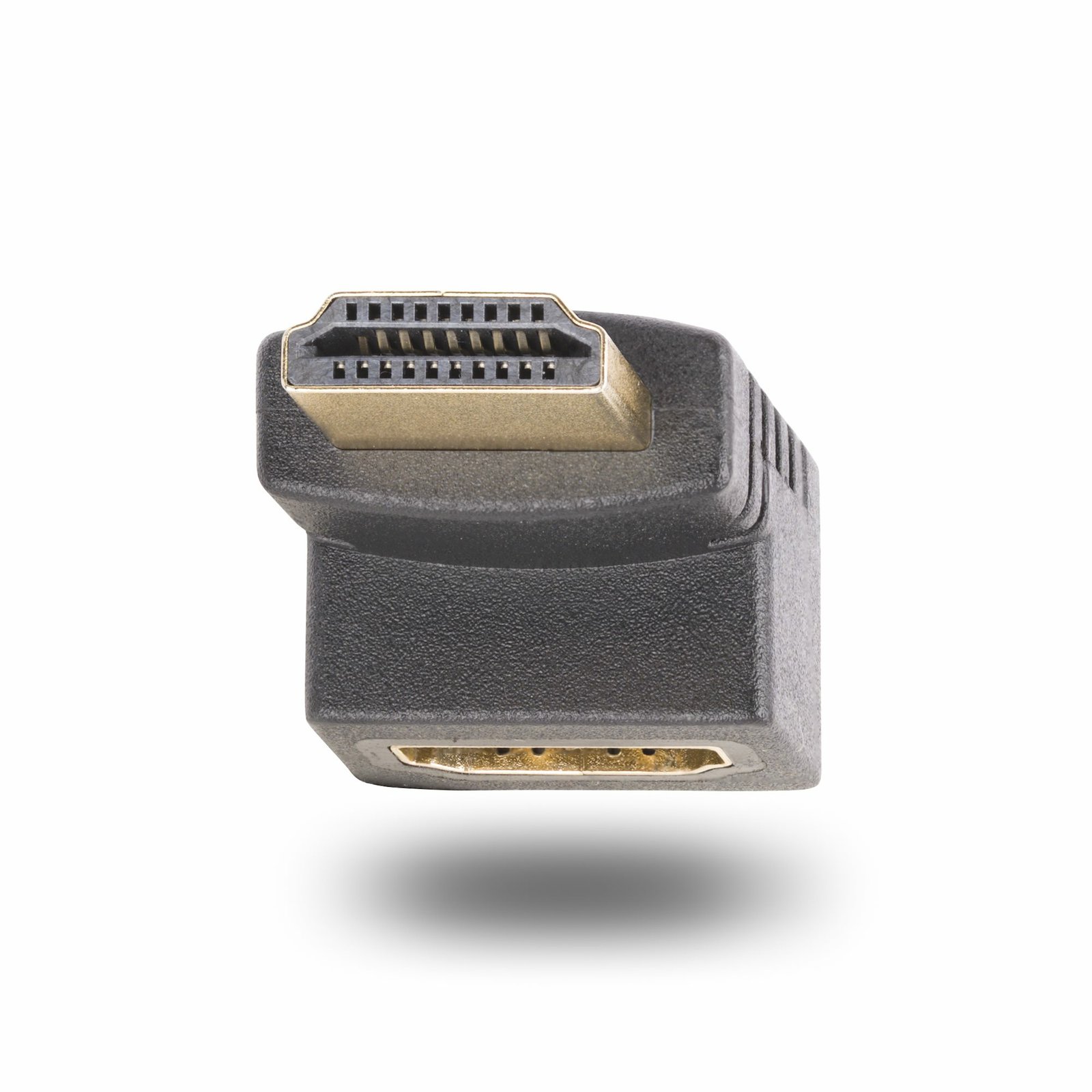 StarTech.com Up Angle HDMI 2.0 Adapter, Male to Female, Vertical 90-Degree Angled Port Saver, 4K HDMI2HDMIMFDN