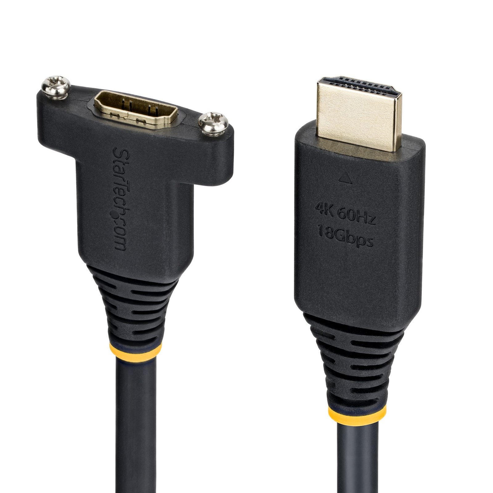 StarTech.com 1m (3ft) Panel Mount HDMI Cable, High Speed Extension 4K 60Hz/1440p 144Hz, Male to HDMI2PNLFM-1M