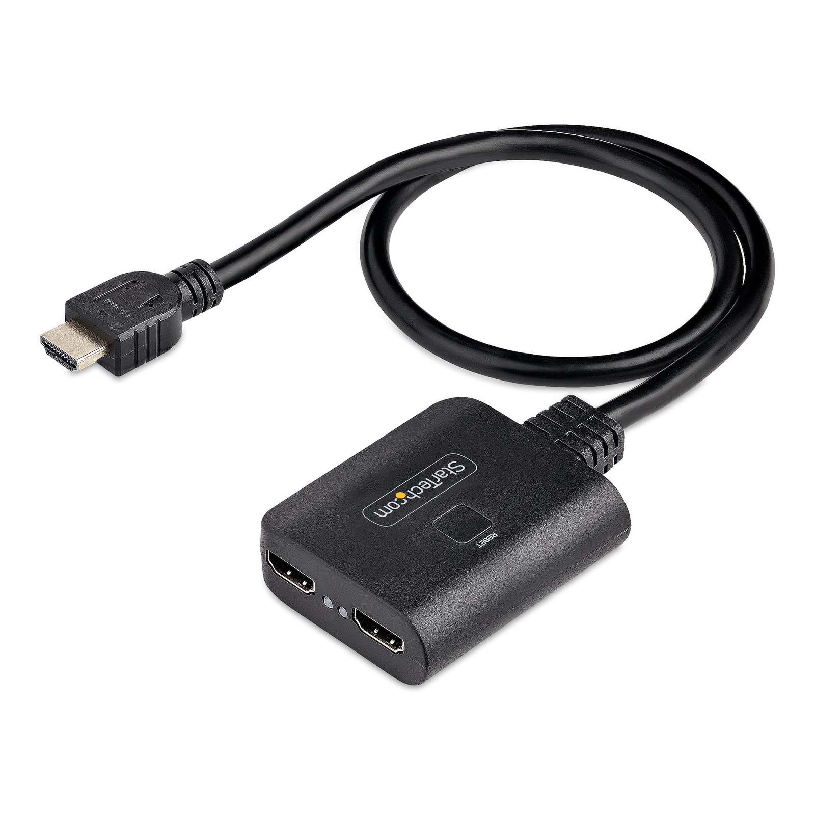 StarTech.com 2-Port HDMI Splitter, 4K 60Hz 2.0 Video, 1 In 2 Out, 1x2 Display/Output HDR/HDCP, 20in HDMI-SPLITTER-4K60UP
