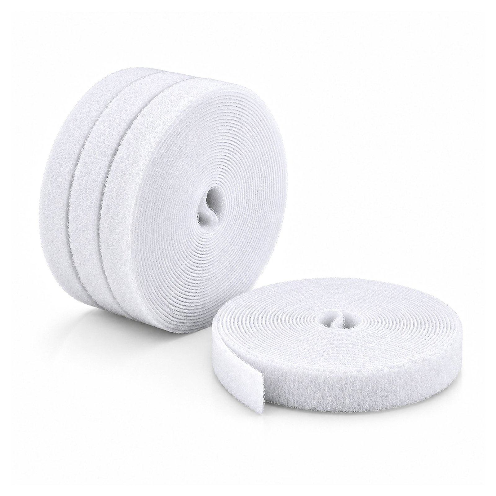 StarTech.com 4-pack 15ft (4.6m) Hook and Loop Roll, 0.5in Wide, White, Cut-to-Size Reusable Cable HKLP1505WH4PK