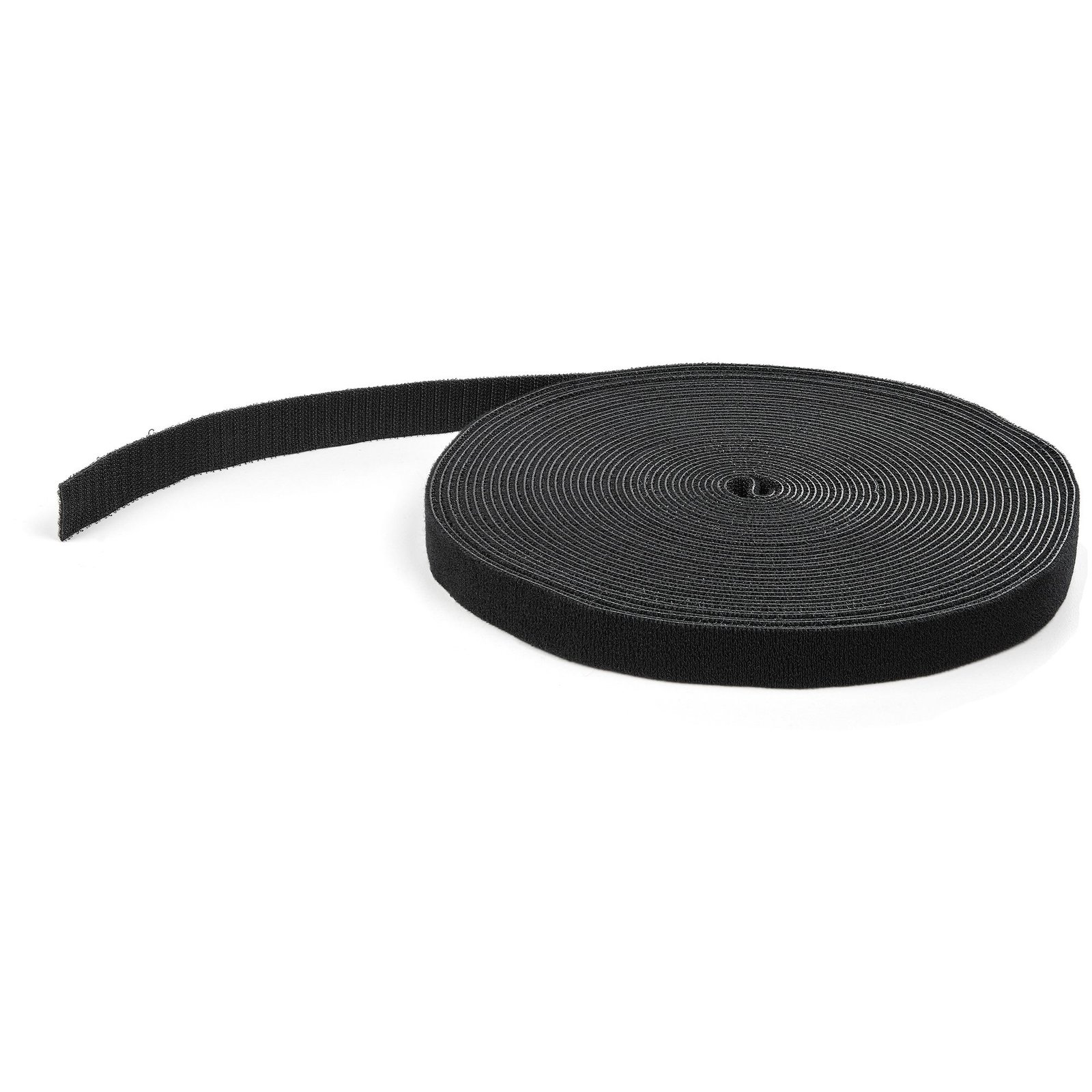 StarTech.com 50ft (15.2m) Hook and Loop Roll, Black, Cut-to-Size Reusable Cable Ties, Bulk HKLP50