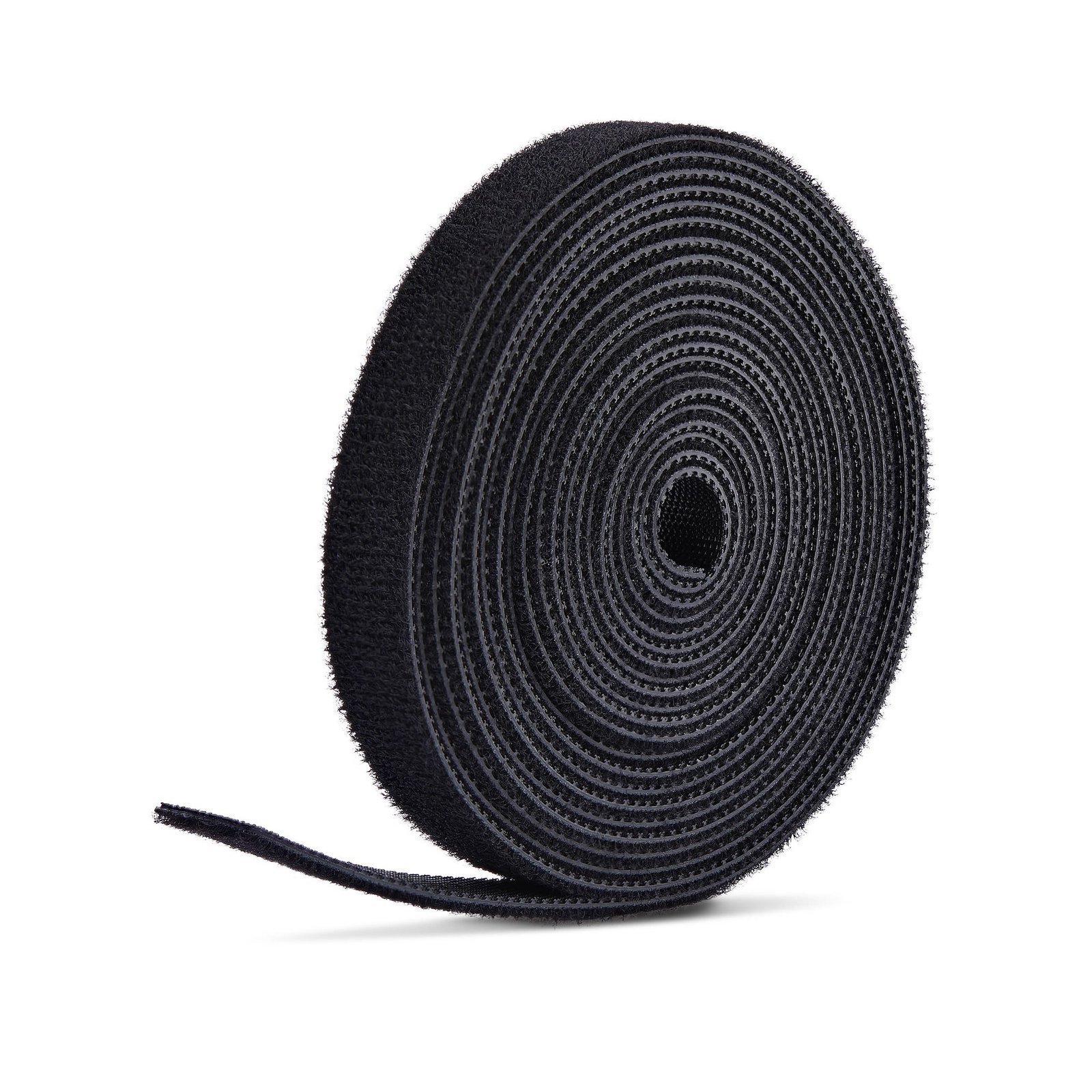 StarTech.com 75ft (22.8m) Hook and Loop Roll, 0.5in Wide, Black, Cut-to-Size Reusable Cable Ties, HKLP7505B