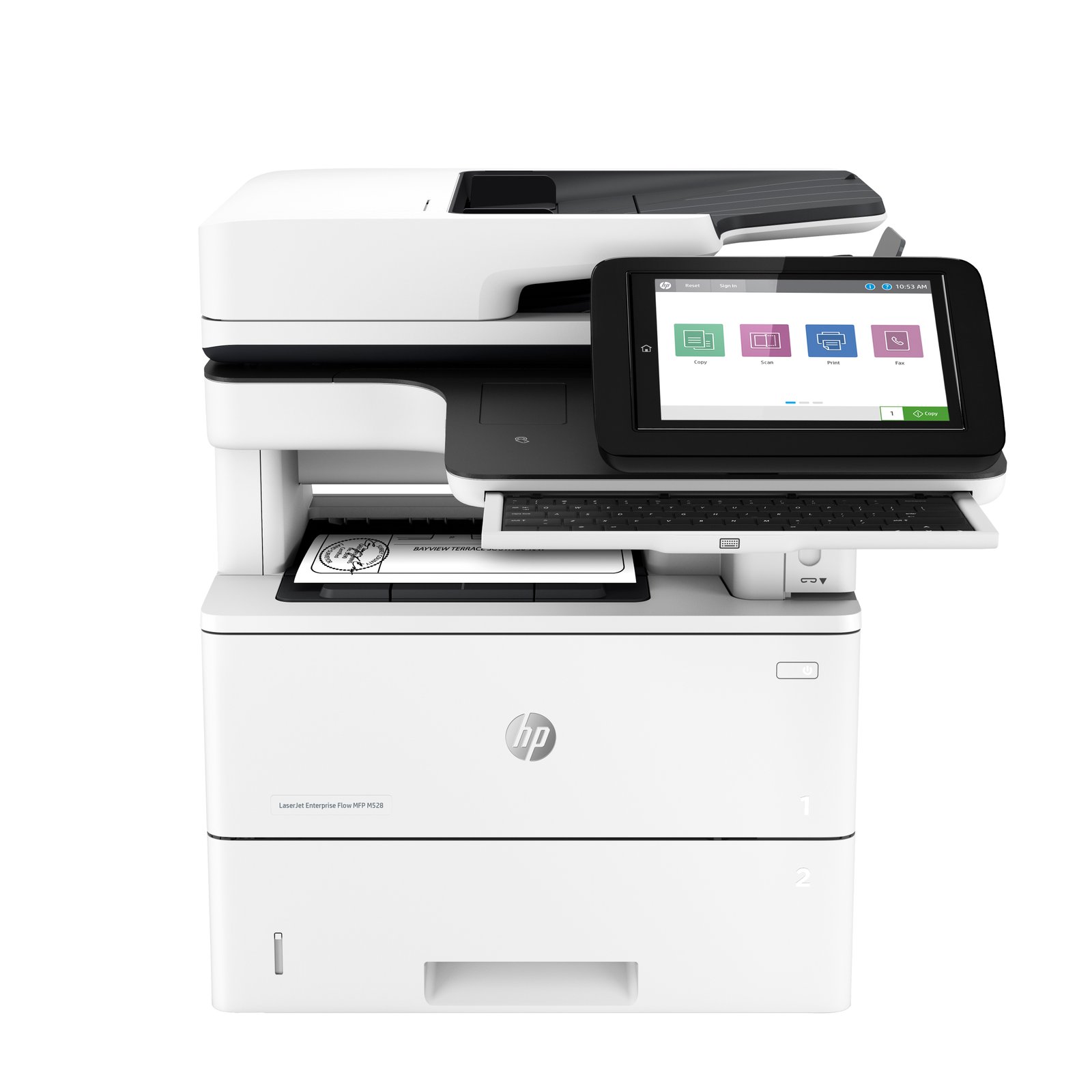 HP LaserJet Enterprise Flow M528z Wireless Multifunction Black and white Printer, Copier, Scanner; 1PV67A#BGJ