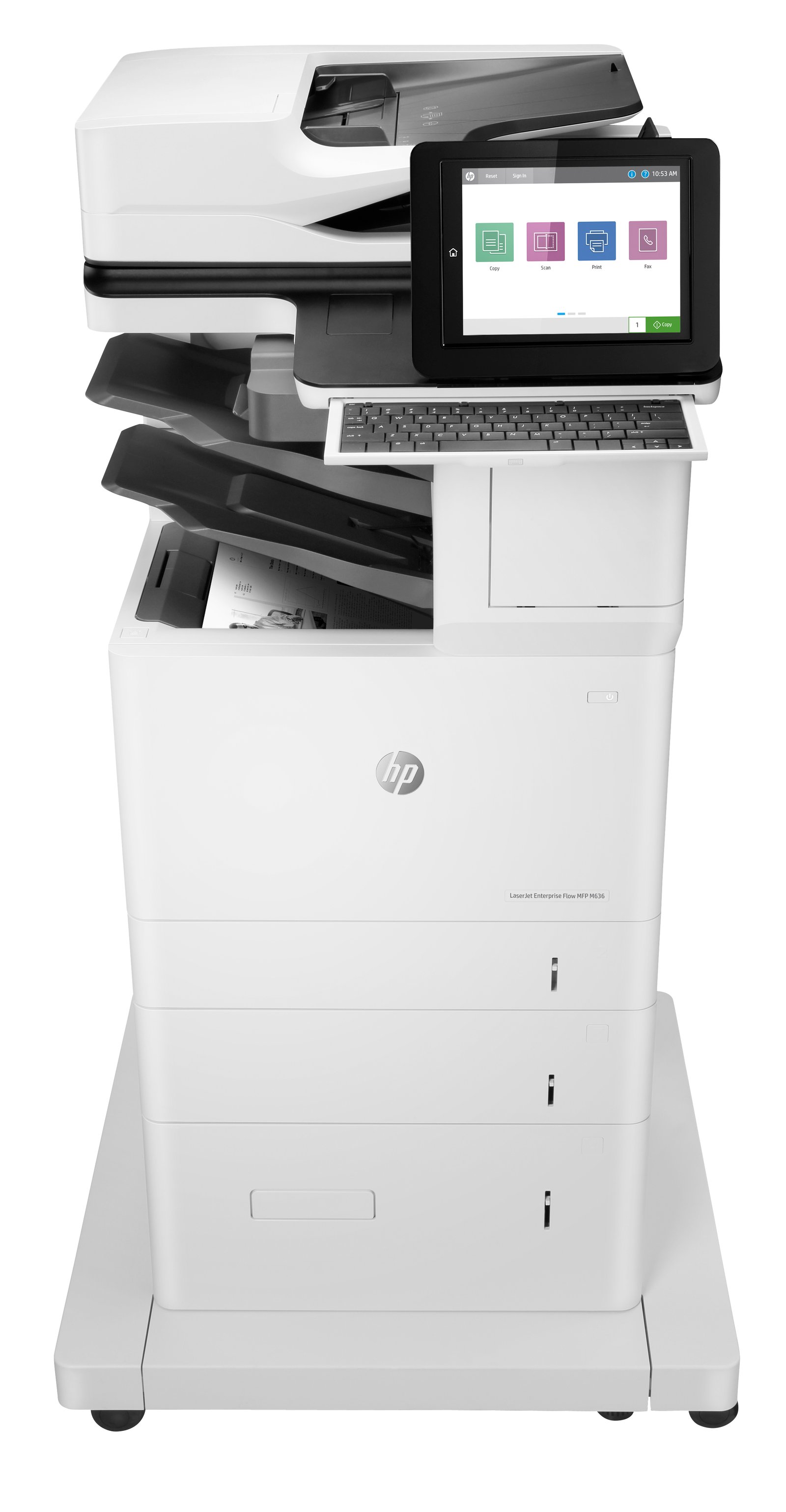 HP LaserJet Enterprise Flow M636z Wireless Multifunction Black and white Printer, Copier, Scanner; 7PT01A#BGJ