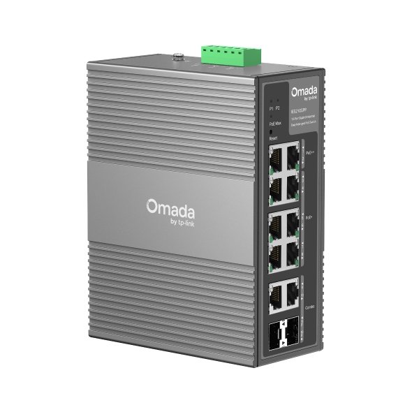 TP-Link Omada 10-Port Gigabit Industrial Easy Managed Switch with 6-Port PoE+ and 2-Port IES210GPP