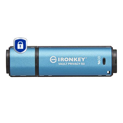 Kingston Technology IronKey 16GB Vault Privacy 50 AES-256 Encrypted, FIPS 197 IKVP50/16GB