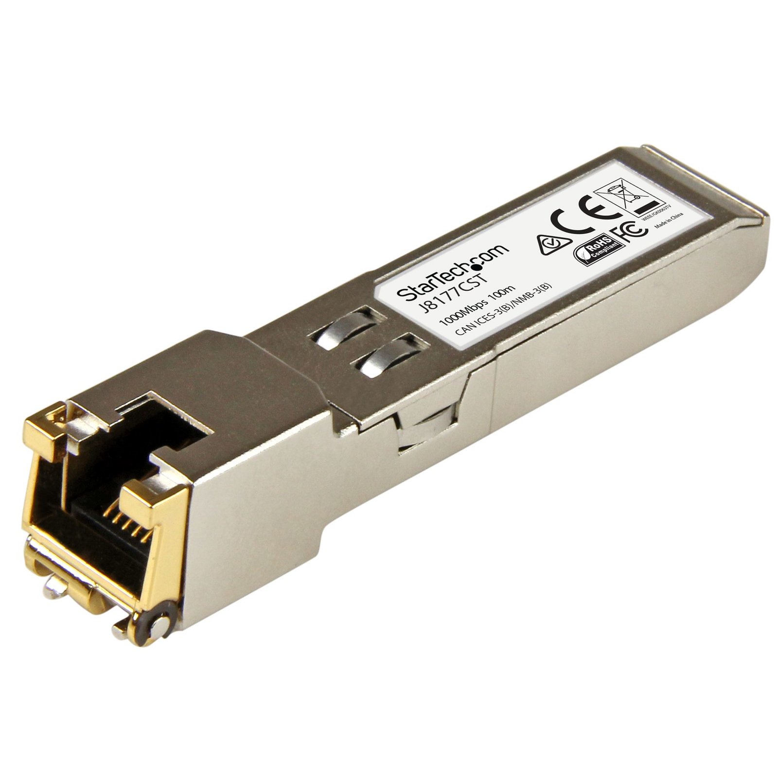StarTech.com HPE J8177C Compatible SFP Module - 1000BASE-T - to RJ45 Cat6/Cat5e - 1GE Gigabit J8177CST
