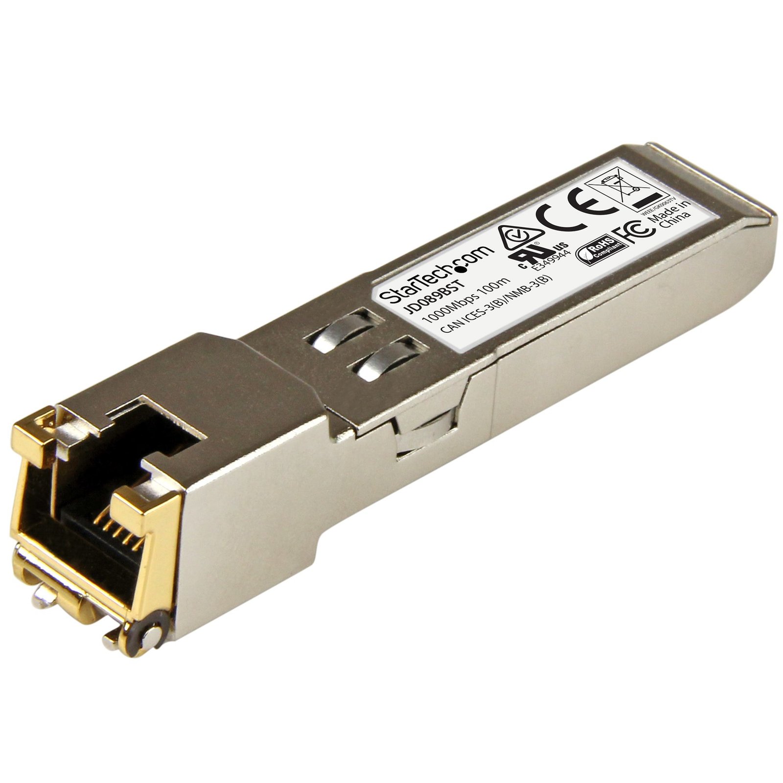 StarTech.com HPE JD089B Compatible SFP Module - 1000BASE-T - to RJ45 Cat6/Cat5e - 1GE Gigabit JD089BST