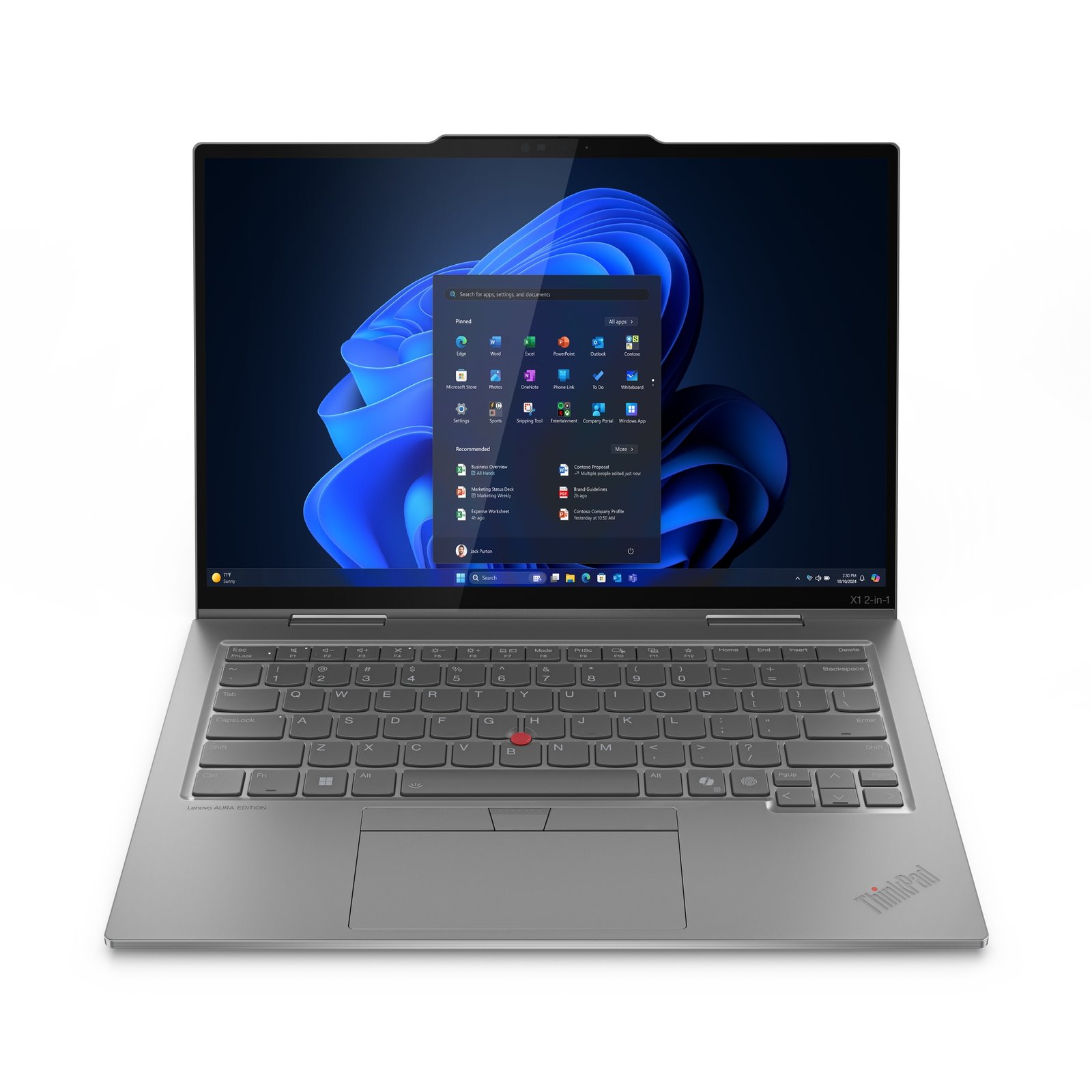 Lenovo ThinkPad X1 2-in-1 Gen 10 Aura Edition Intel Core Ultra 7 255U Hybrid 35.6 cm (14") 21Q000D3US