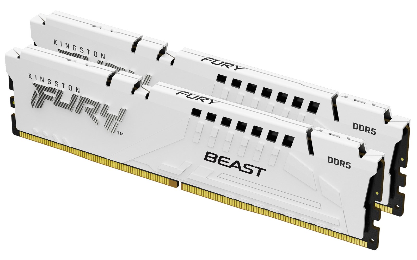 Kingston Technology FURY Beast 32GB 5200MT/s DDR5 CL40 DIMM (Kit of 2) White XMP KF552C40BWK2-32