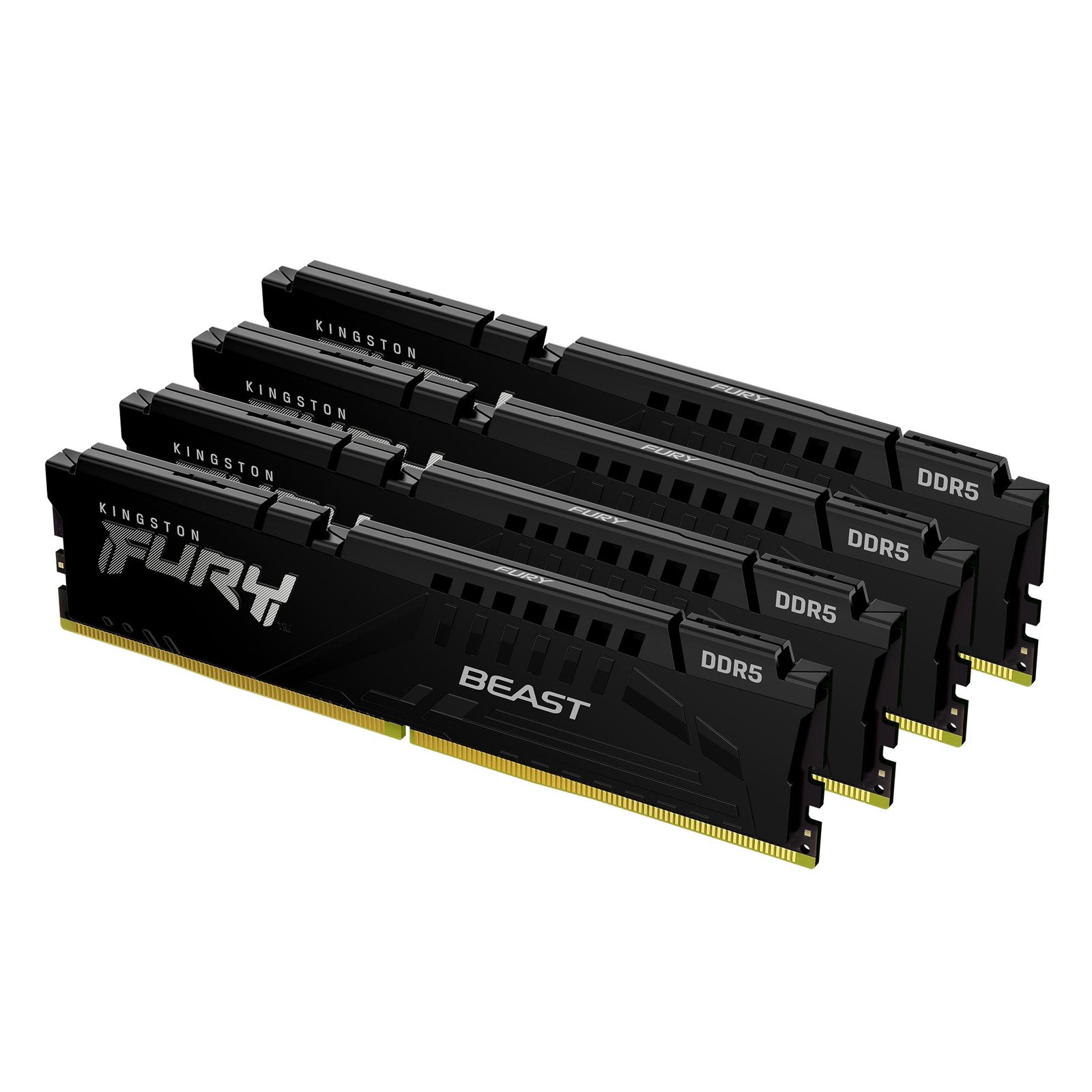 Kingston Technology FURY Beast 128GB 5600MT/s DDR5 CL40 DIMM (Kit of 4) Black XMP KF556C40BBK4-128