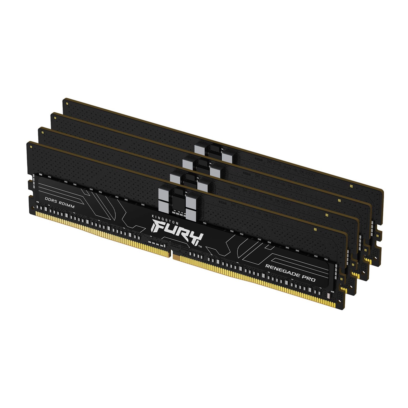 Kingston Technology FURY 64GB 5600MT/s DDR5 ECC Reg CL36 DIMM (Kit of 4) Renegade Pro XMP KF556R36RBK4-64