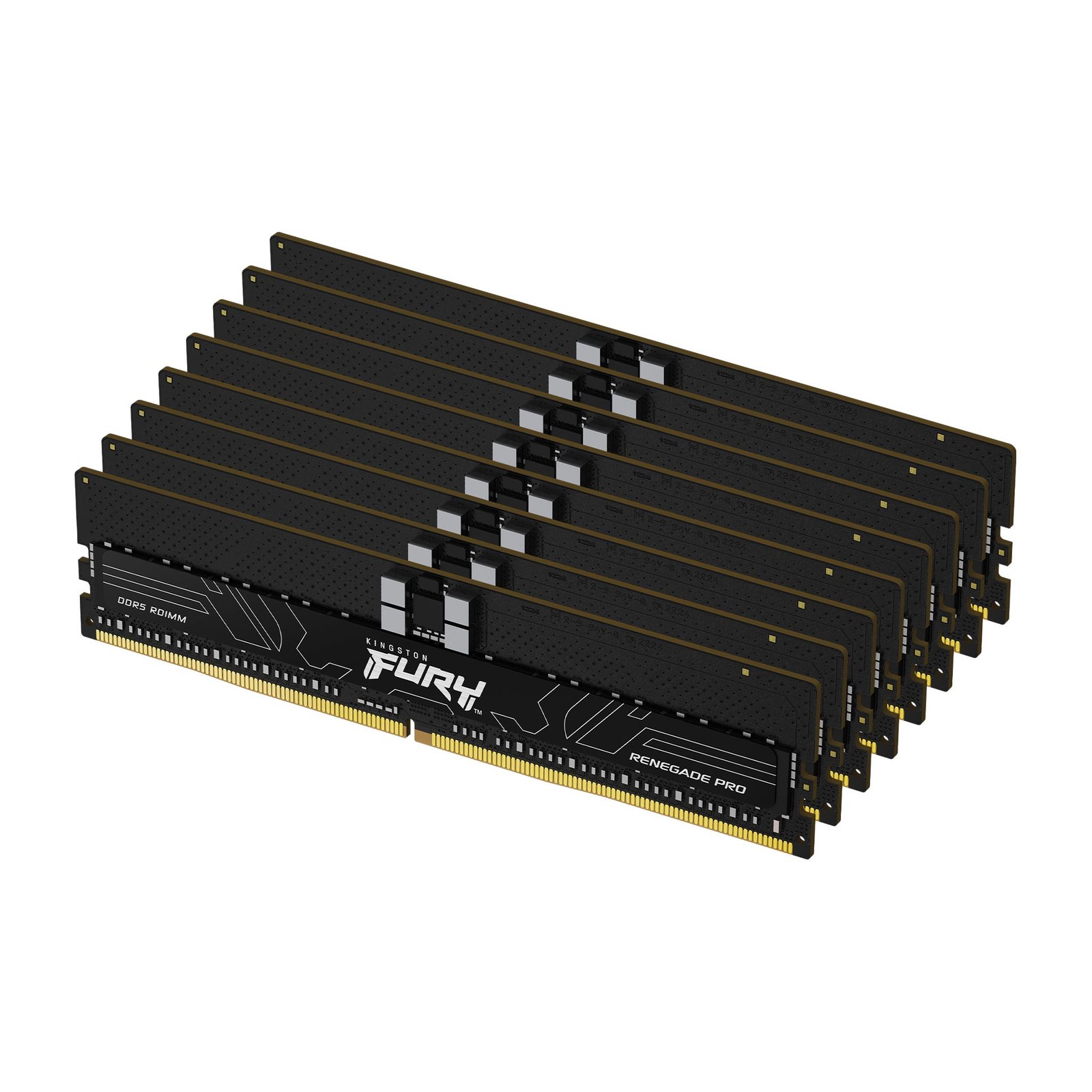 Kingston Technology FURY 128GB 5600MT/s DDR5 ECC Reg CL36 DIMM (Kit of 8) Renegade Pro XMP KF556R36RBK8-128
