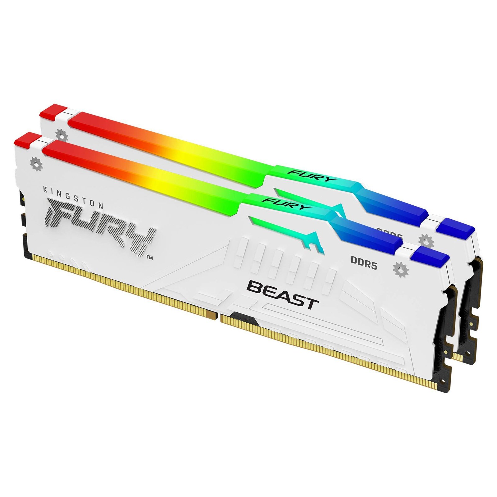 Kingston Technology FURY Beast 64GB 6000MT/s DDR5 CL36 DIMM (Kit of 2) White RGB EXPO KF560C36BWEAK2-64