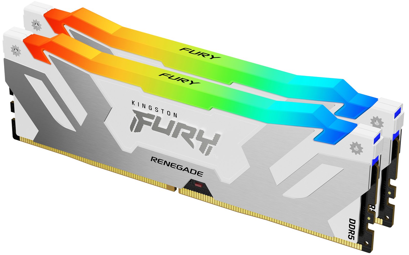Kingston Technology FURY 48GB 8000MT/s DDR5 CL38 DIMM (Kit of 2) Renegade RGB White KF580C38RWAK2-48