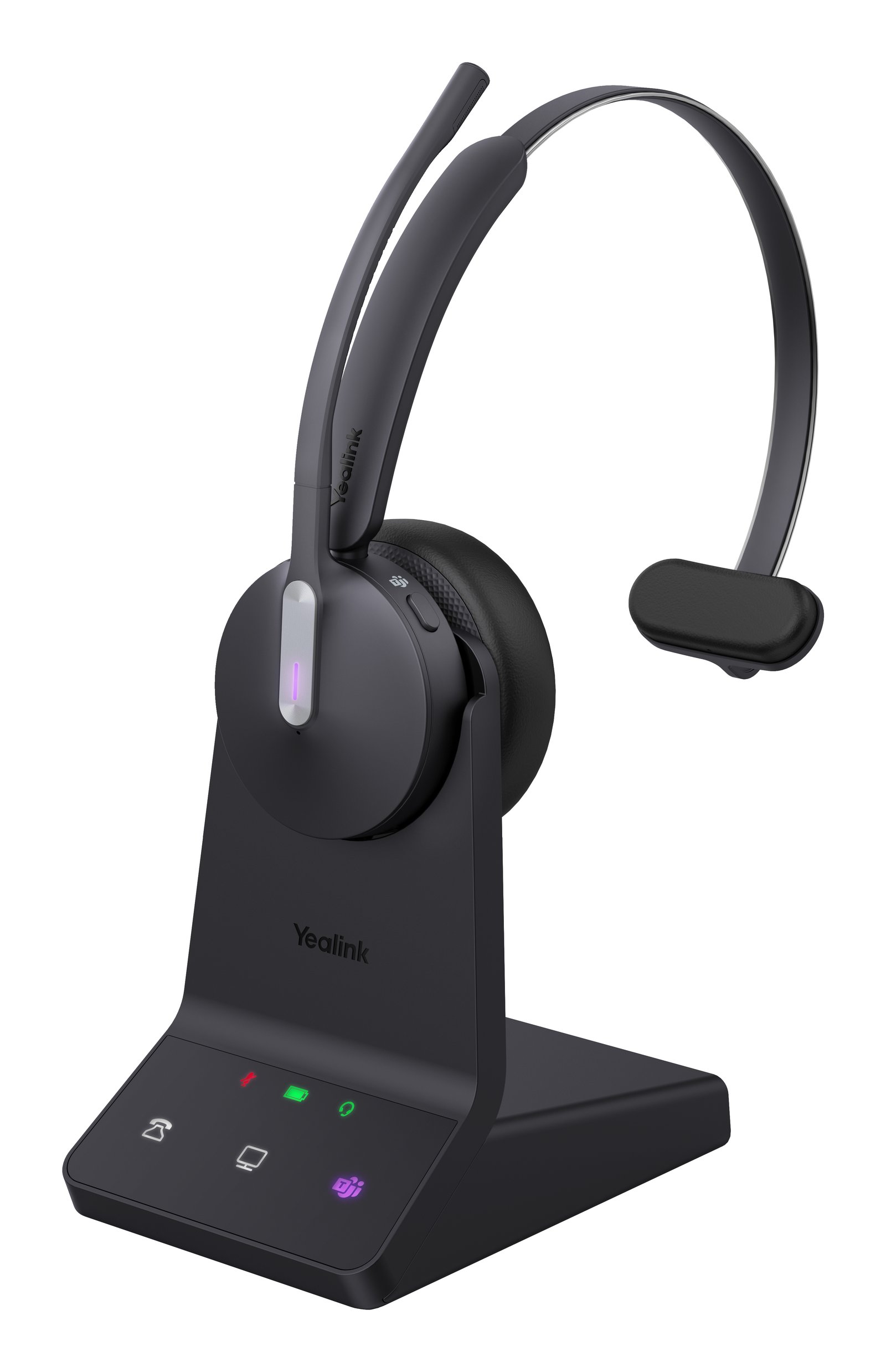 Yealink WH64 Mono Teams Headset Wireless Head-band Office/Call center USB Type-C Bluetooth Black 1208671