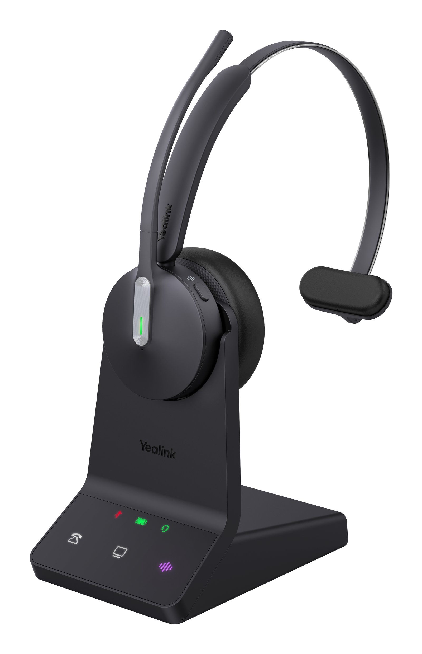 Yealink WH64 Mono UC Headset Wireless Head-band Office/Call center USB Type-C Bluetooth Black 1208672