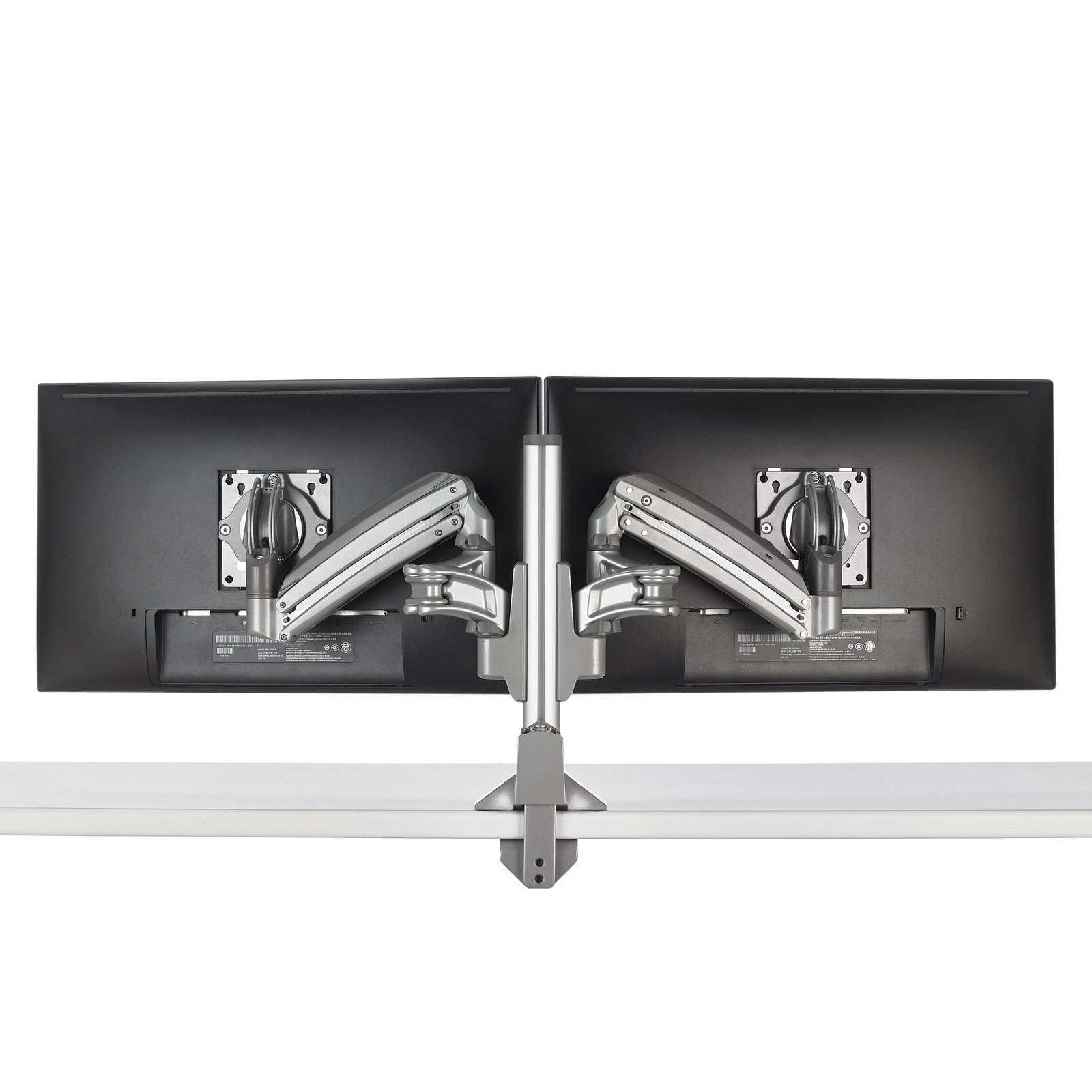 Chief KX Low-Profile Dual Monitor Arms, Column Desk Mount, Silver KXC220S