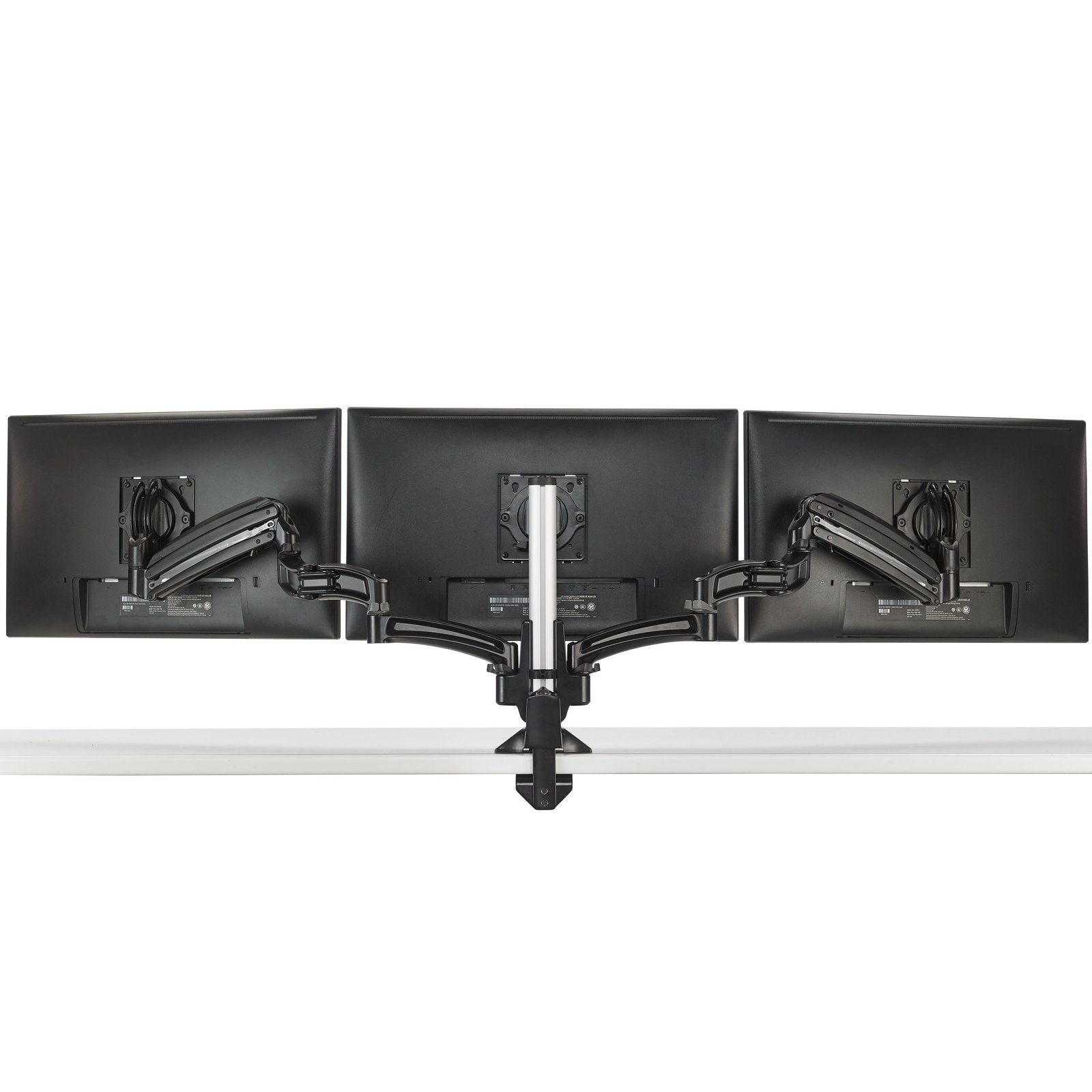 Chief KX Low-Profile Triple Monitor Arms, Column Desk Mount, Black KXC330B
