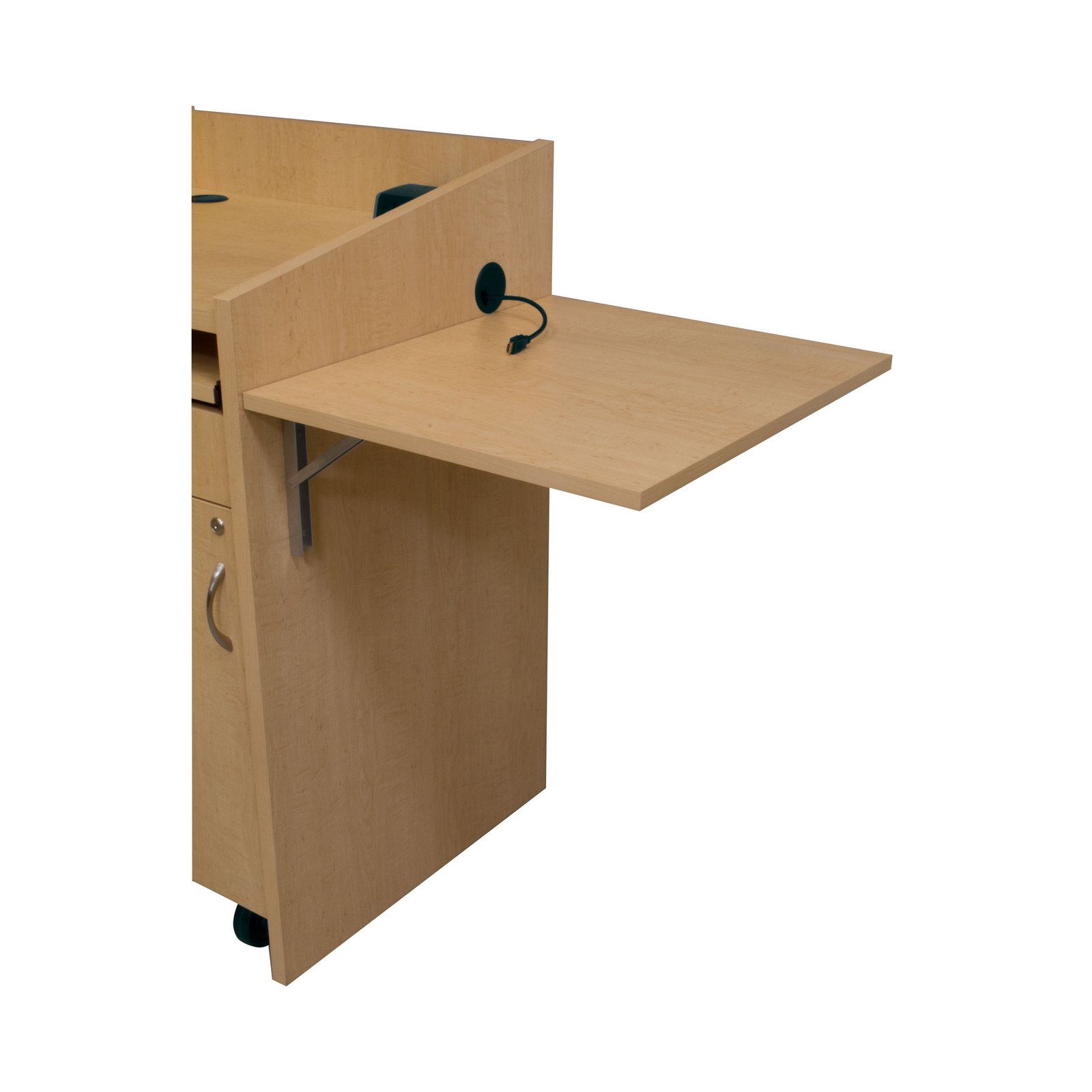 Middle Atlantic L2 Series Flip Shelf, 21 Inch Wide , Grained, Ebony Ash Melamine L2LDC2FCMGE