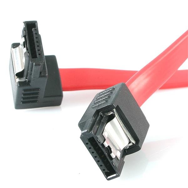 StarTech.com 12in Latching SATA to Right Angle Serial ATA Cable LSATA12RA1