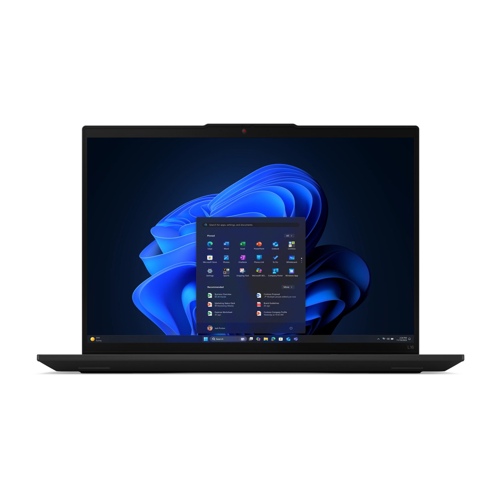 Lenovo ThinkPad L16 Gen 2 (Intel) Core Ultra 7 255U Laptop 40.6 cm (16") WUXGA 32 GB DDR5-SDRAM 512 21SA0028US