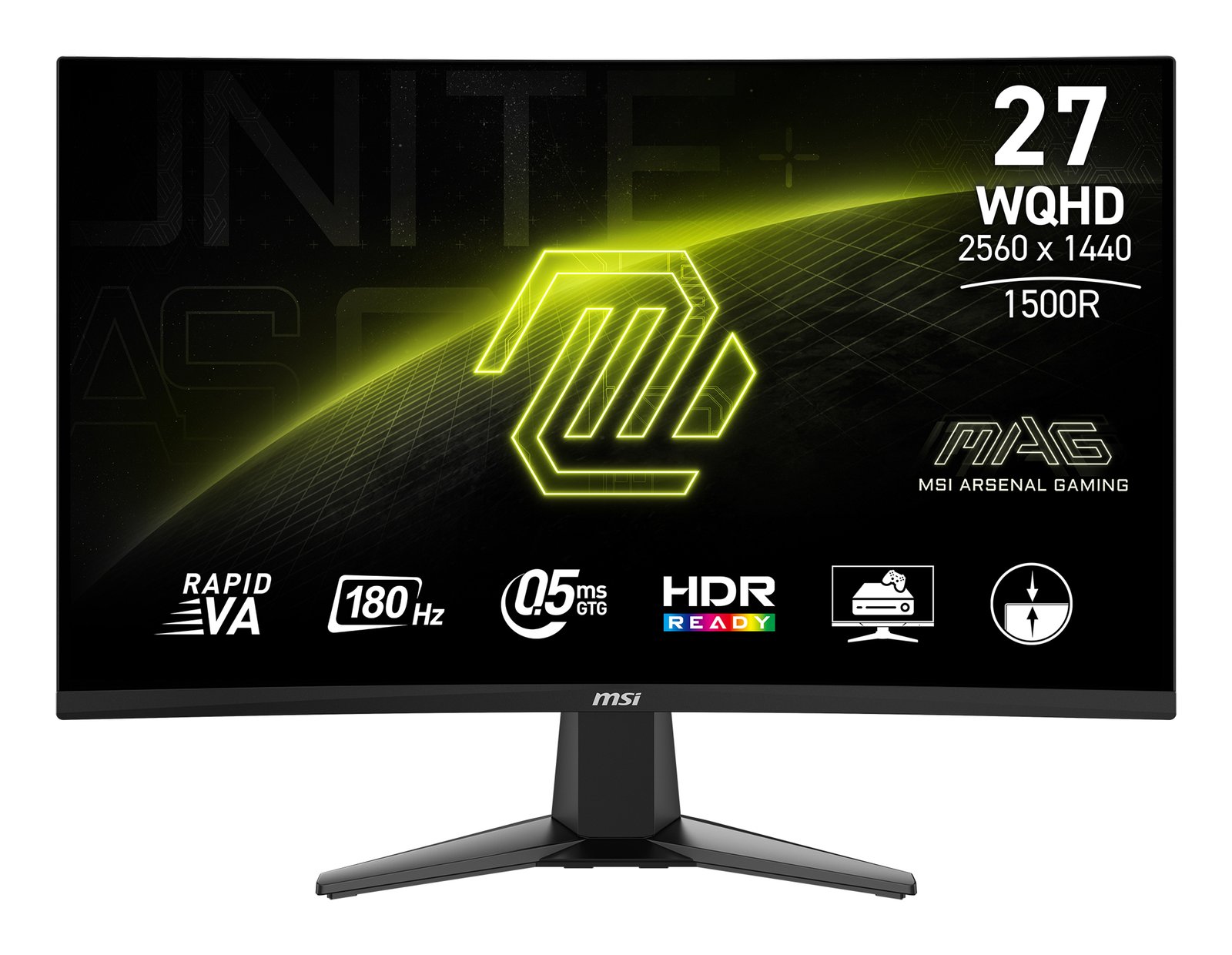 MSI MAG 27CQ6F computer monitor 68.6 cm (27") 2560 x 1440 pixels Quad HD LCD Black MAG27CQ6F