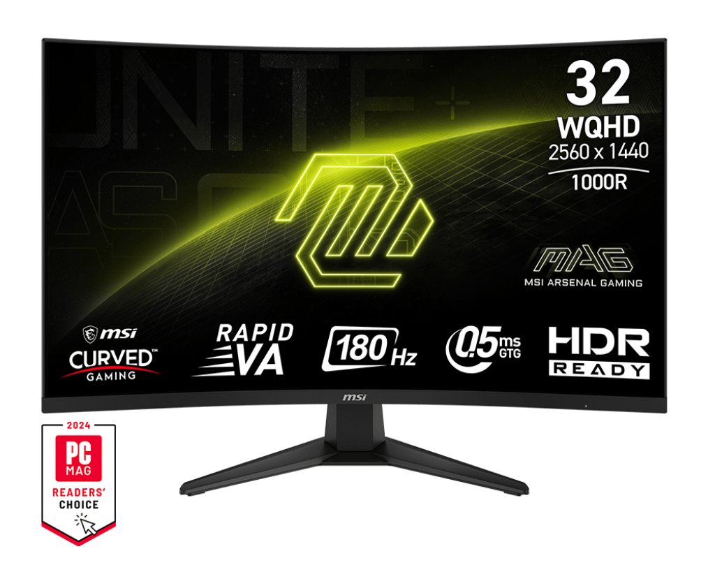 MSI MAG 325CQF computer monitor 80 cm (31.5") 2560 x 1440 pixels Wide Quad HD Black MAG325CQF