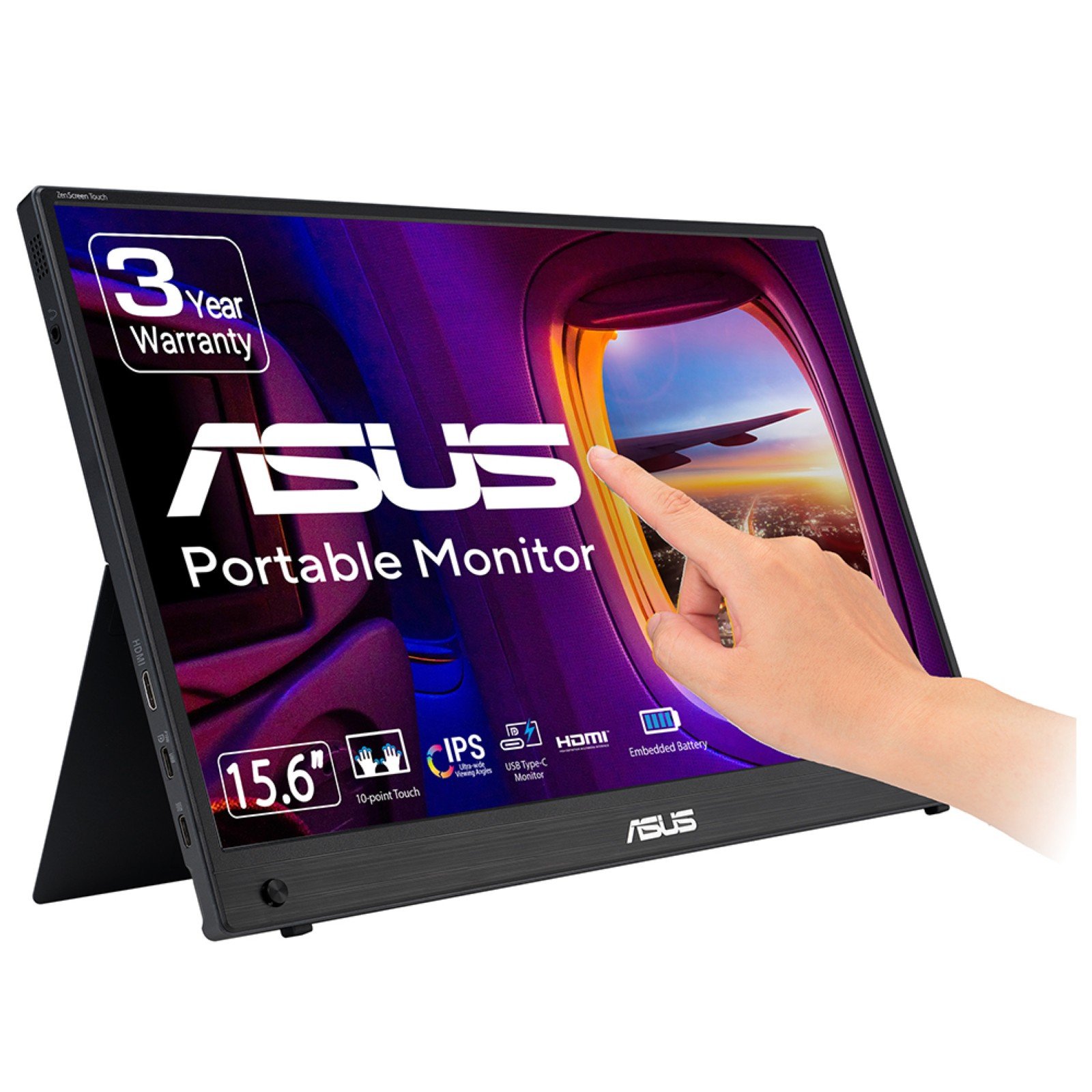 ASUS ZenScreen MB16AMTR computer monitor 39.6 cm (15.6") 1920 x 1080 pixels Full HD LCD Touchscreen