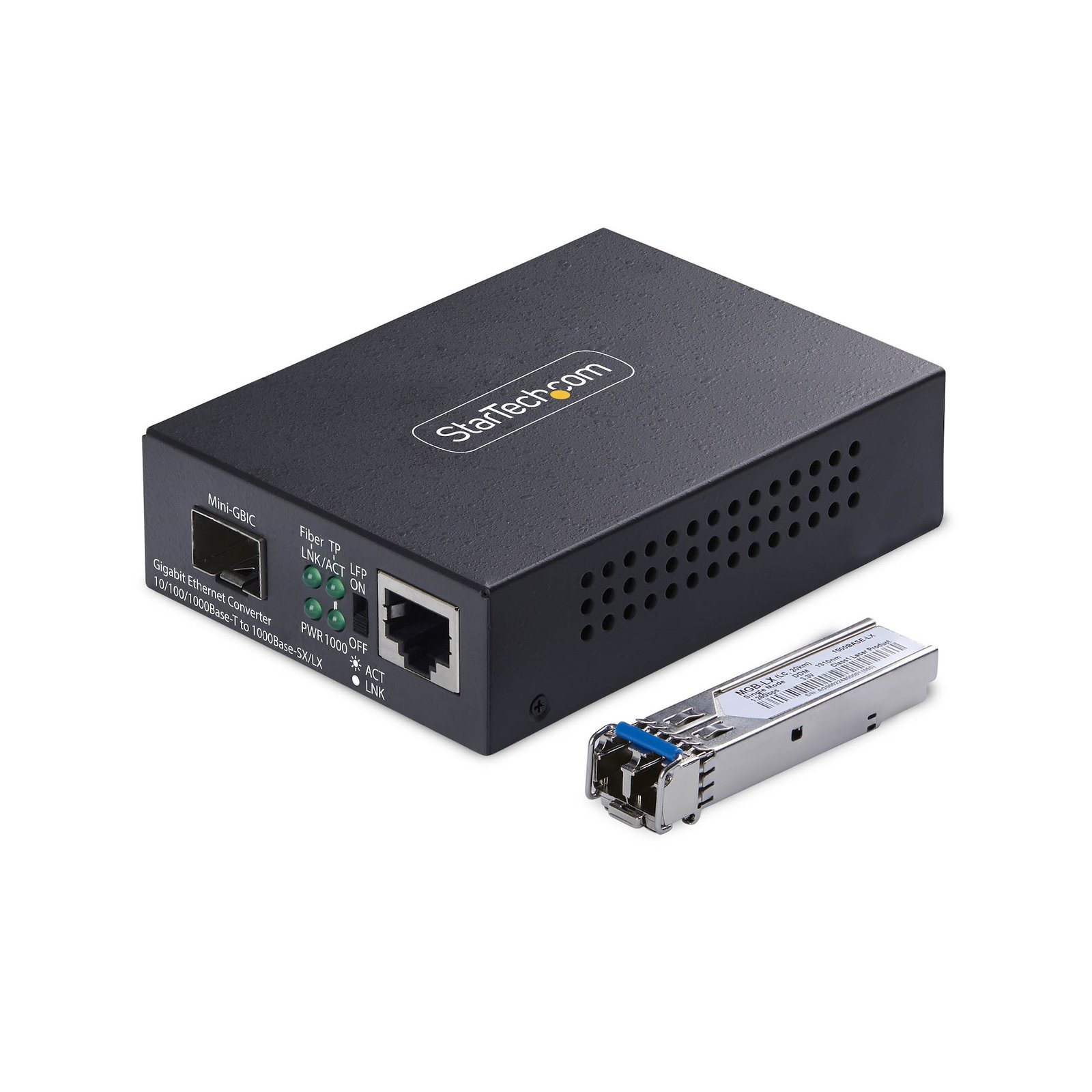 StarTech.com Single-Mode (SM) LC Fiber Media Converter for 10/100/1000 Networks, Standalone Gigabit MCM1110SMLC40