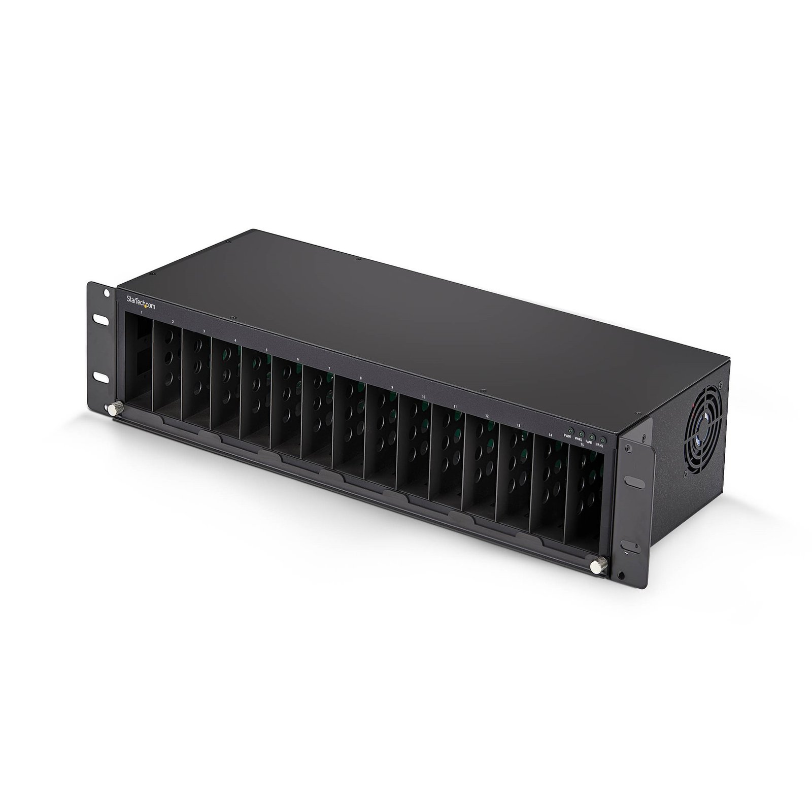 StarTech.com 15-Slot Unmanaged Media Converter Chassis for MCM Series, Full Power Isolation, Active MCM15-MEDIA-CHASSIS