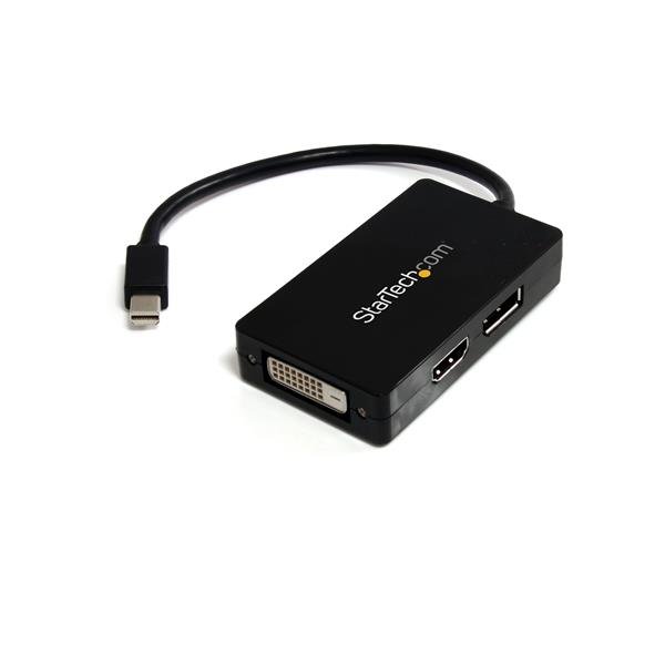 StarTech.com Travel A/V adapter: 3-in-1 Mini DisplayPort to DVI or HDMI converter MDP2DPDVHD