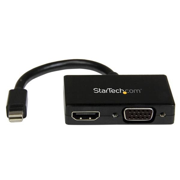 StarTech.com Travel A/V Adapter: 2-in-1 Mini DisplayPort to HDMI or VGA Converter MDP2HDVGA